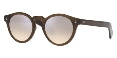 Pre-owned Oliver Peoples Ov5450su 162532 Martineaux Sunglasses Espresso Moondust Gradient In Clear, Ready For Your Rx