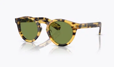 Pre-owned Oliver Peoples Ov5450su 170152 49 Martineaux Havana/green Sunglasses