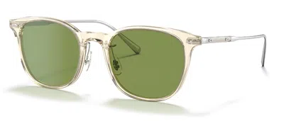 Pre-owned Oliver Peoples Ov5482s 109452 51 Gerardo Buff Silver Green C Men's Sunglasses
