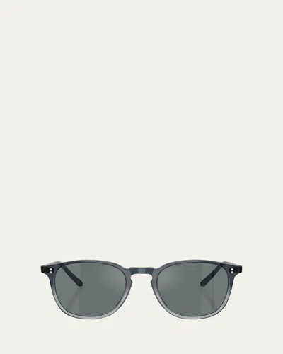 Oliver Peoples Ov5491su Round Acetate Sunglasses In Blue Gradient