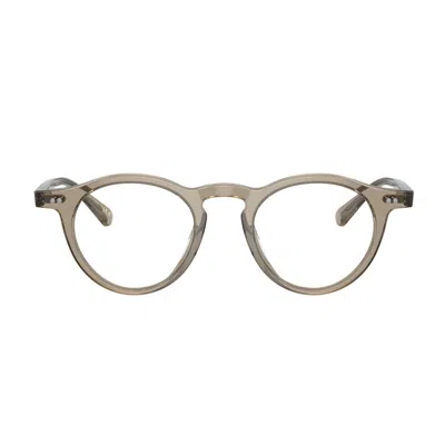 Oliver Peoples Transparent Club Round-frame Glasses In Grau