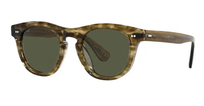Pre-owned Oliver Peoples Ov5509su 173552 47 Rorke Olive Gradient/grey Men's Sunglasses In Gray