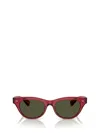 Oliver Peoples Avelin 52mm Butterfly Sunglasses In Translucent Red