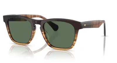Pre-owned Oliver Peoples Ov5555su R-3 13929a Cortado/green Polarized 54mm Men's Sunglasses