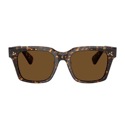 Oliver Peoples Ov5564su Ollice 174157 Tartarugato Atago Sunglasses In Brown