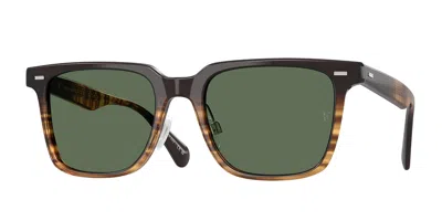 Oliver Peoples Ov5592s Mr. Federer Ii Polarized 13929a Occhiali Da Sole Marroni Per Uomo In Green