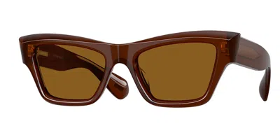 Oliver Peoples Edition 3 Geometric-frame Sunglasses In Brown
