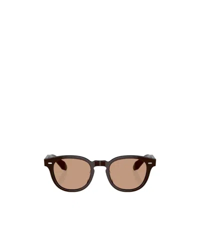 Oliver Peoples Oval Frame Sunglasses In Nude