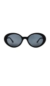 Oliver Peoples Oval Sunglasses In Black
