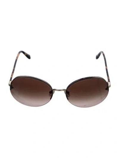 Pre-owned Oliver Peoples Oversize Gradient Sunglasses In Brown