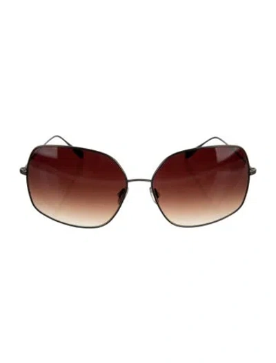 Pre-owned Oliver Peoples Oversize Gradient Sunglasses In Brown