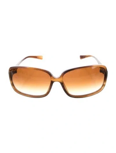 Pre-owned Oliver Peoples Oversize Gradient Sunglasses In Brown