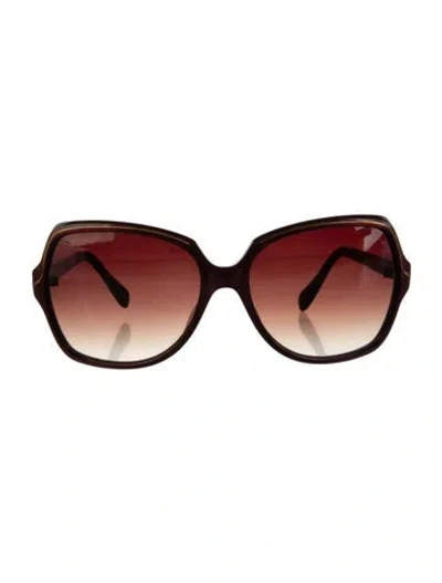 Pre-owned Oliver Peoples Oversize Gradient Sunglasses In Brown