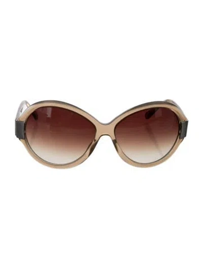 Pre-owned Oliver Peoples Oversize Gradient Sunglasses In Brown