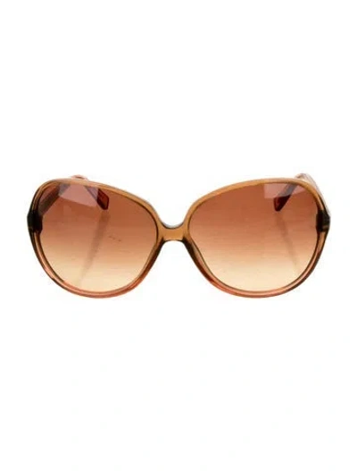 Pre-owned Oliver Peoples Oversize Gradient Sunglasses In Brown