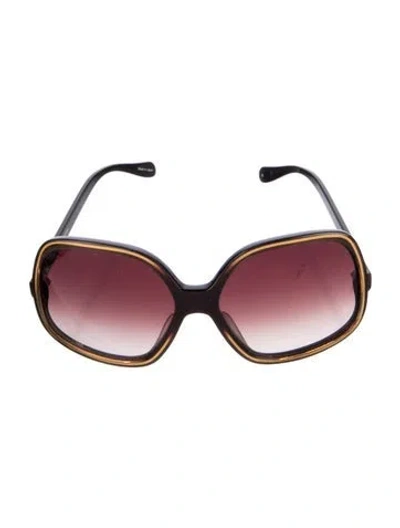 Pre-owned Oliver Peoples Oversize Gradient Sunglasses In Brown