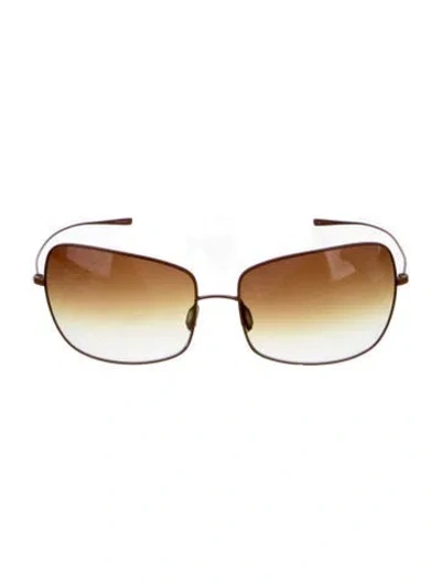 Pre-owned Oliver Peoples Oversize Gradient Sunglasses In Gold