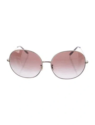 Pre-owned Oliver Peoples Oversize Gradient Sunglasses In Gold