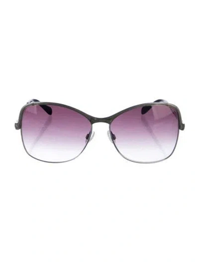 Pre-owned Oliver Peoples Oversize Gradient Sunglasses In Silver