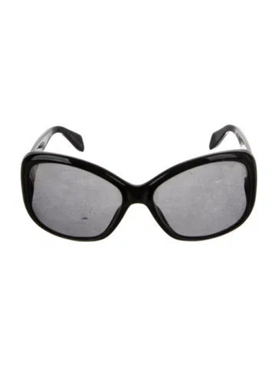 Pre-owned Oliver Peoples Oversize Tinted Sunglasses In Black