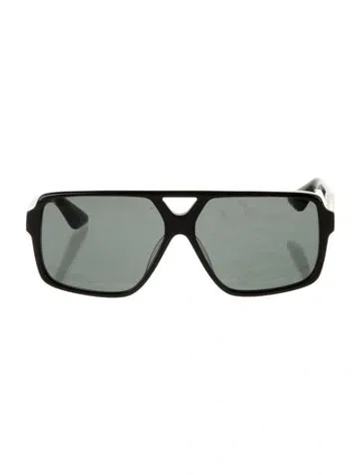 Pre-owned Oliver Peoples Oversize Tinted Sunglasses In Black