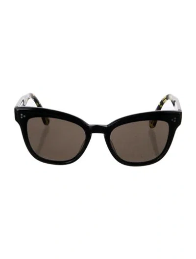 Pre-owned Oliver Peoples Oversize Tinted Sunglasses In Black