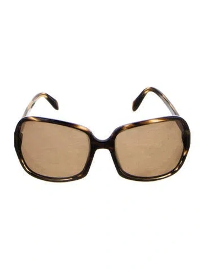 Pre-owned Oliver Peoples Oversize Tinted Sunglasses In Brown