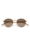 Oliver Peoples Phantos 49mm Small Polarized Round Sunglasses In Gold