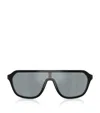 Oliver Peoples Womens Black Ov5591su R-12 Shield-frame Acetate Sunglasses In Black