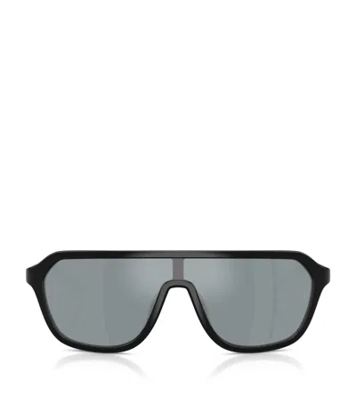 Oliver Peoples R-12 Goggle Sunglasses In Black