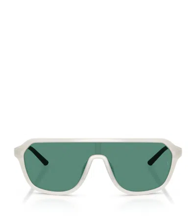 Oliver Peoples R-12 Goggle Sunglasses In White