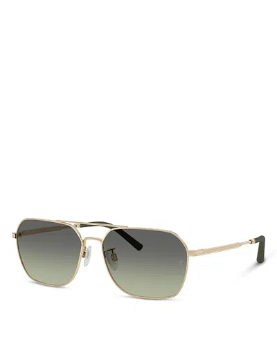 OLIVER PEOPLES R-17 AVIATOR SUNGLASSES, 58MM