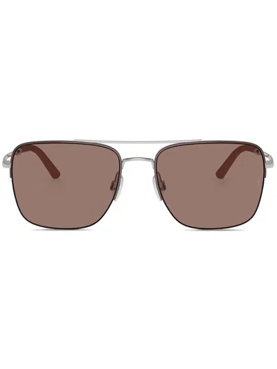Oliver Peoples R-2 Sunglasses In Silver