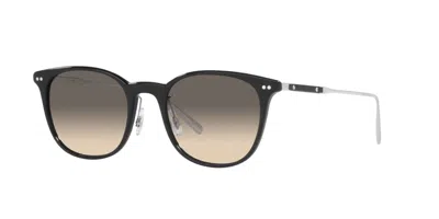 Pre-owned Oliver Peoples R-3 Ov 5555su Black/grey (1492/81) Sunglasses In Shale Shaded