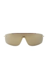 Oliver Peoples R-5 Sunglasses In Metallic Gold