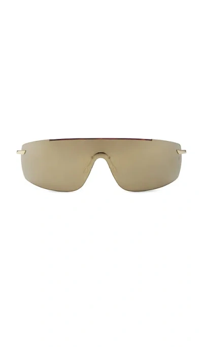 Oliver Peoples R-5 Sunglasses In Metallic Gold