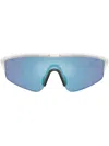 Oliver Peoples Womens Brown Ov5560s R-7 Irregular-frame Injected Sunglasses In White