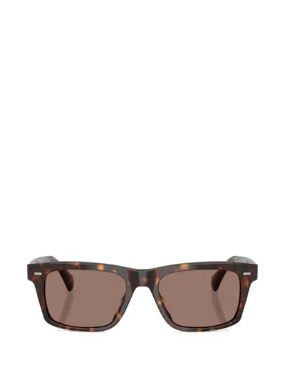 Oliver Peoples R-16 Square-frame Sunglasses In Brown