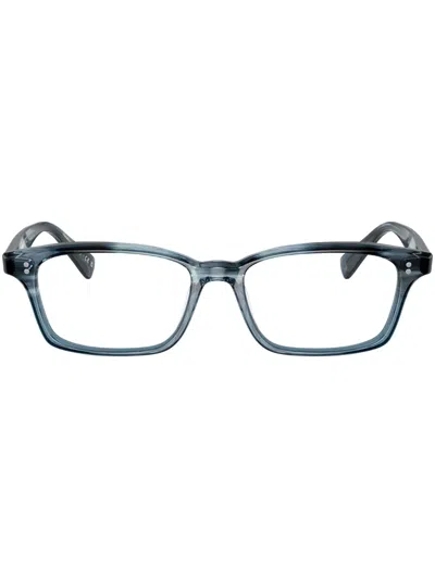 Oliver Peoples Rectangle-frame Glasses In Blau