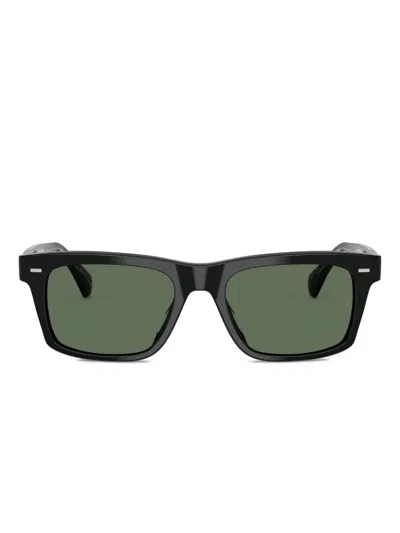 Oliver Peoples Rectangle-frame Sunglasses In Black