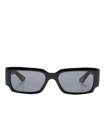 Oliver Peoples 长方形镜框太阳眼镜 In Black