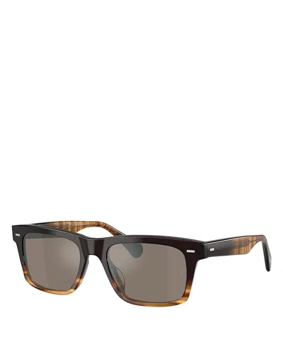 Oliver Peoples Rectangular Sunglasses, 55mm In Brown