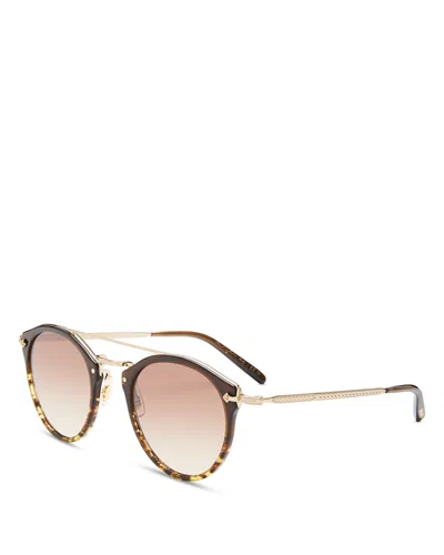 Oliver Peoples Remick Filigree Acetate & Metal Aviator Sunglasses In Dk Tort