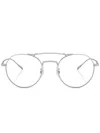Oliver Peoples Reymont Round-frame Glasses In 5254sb Brushed Silver