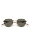 Oliver Peoples Rhydian 49mm Round Sunglasses In Gold