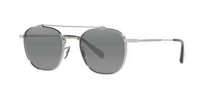 Pre-owned Oliver Peoples Rhydian Ov 1336st Gold/sandstone Shaded Polar (5035gn) Sunglasses In Silver