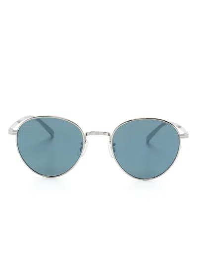 Oliver Peoples Rhydian Oval-frame Sunglasses In Silver