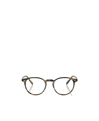 Oliver Peoples Riley-r Pantos-frame Glasses In Brown