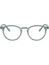 Oliver Peoples Riley-r Brille Mit Rundem Gestell In Blau