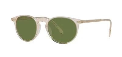 Pre-owned Oliver Peoples Riley Sun 5004su Buff/green C (1094/52) Sunglasses